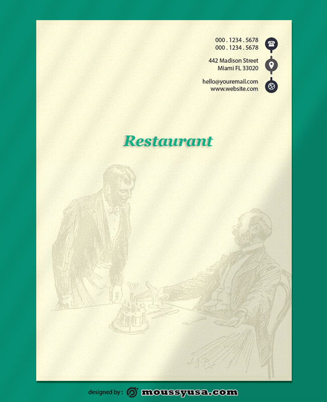 Sample Restaurant Lettterhead Template