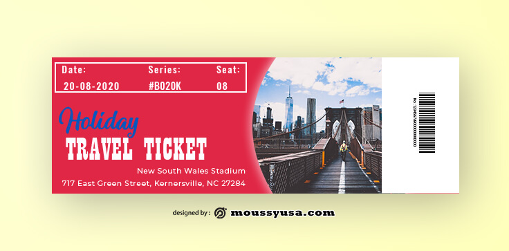 Sample Travel Ticket Templates