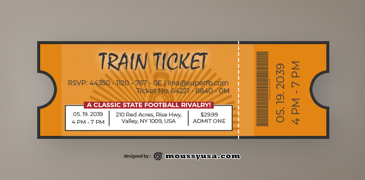 Train Ticket Design Template