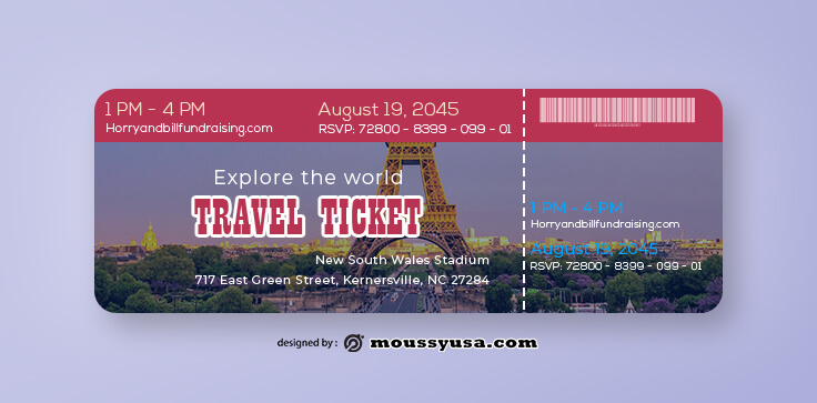 Travel Ticket Template Ideas