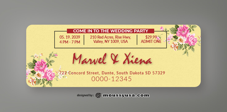 Wedding Invitation Ticket Design Ideas