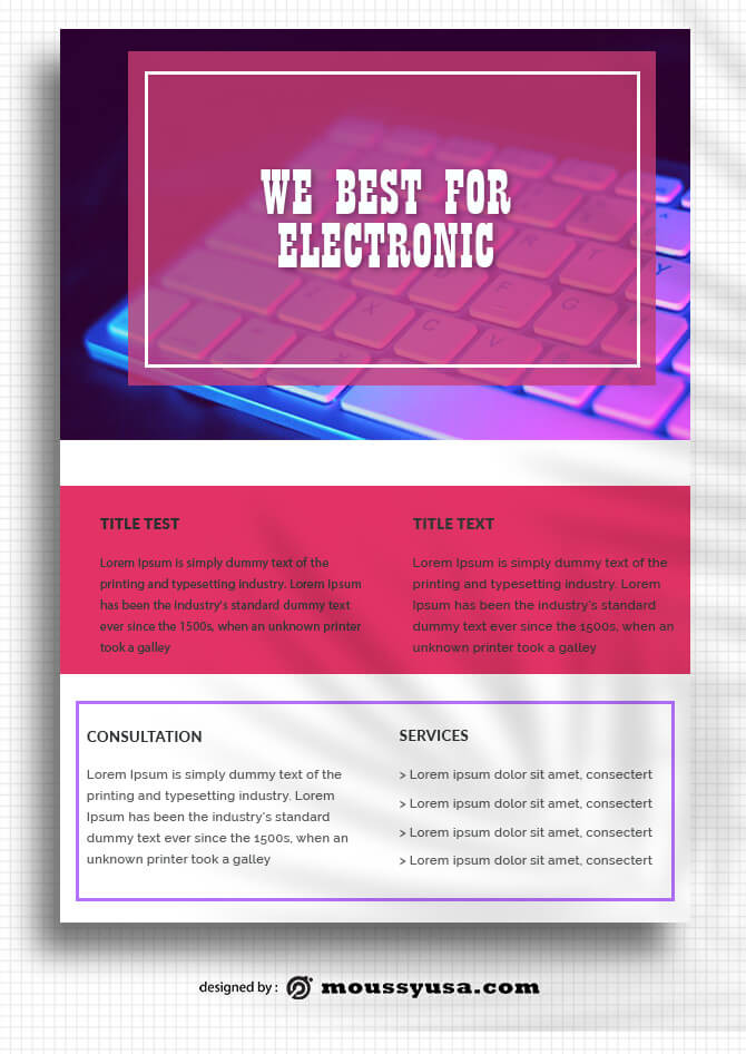 Electronics Data Sheet templates Sample