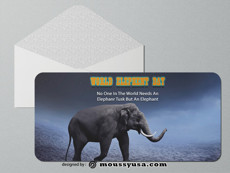 Elephent Greeting Card templates Design