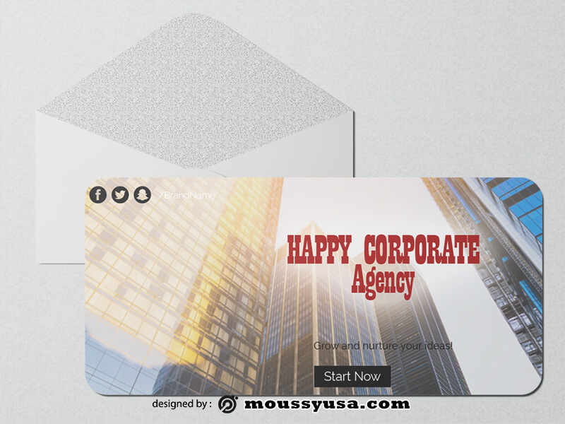 PSD templates For Corporate Greeting Card