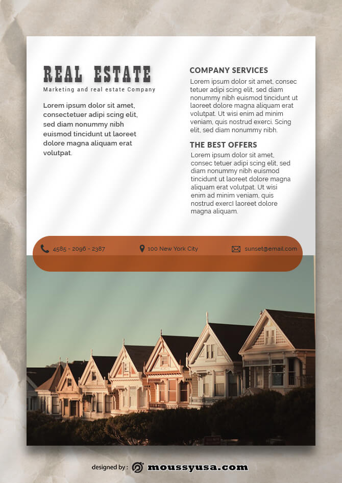 Real Estate Data Sheet Design templates