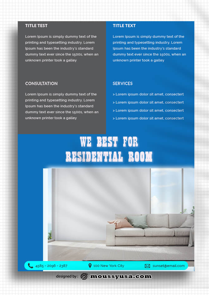 Sample Residential Room Data Sheet templatess