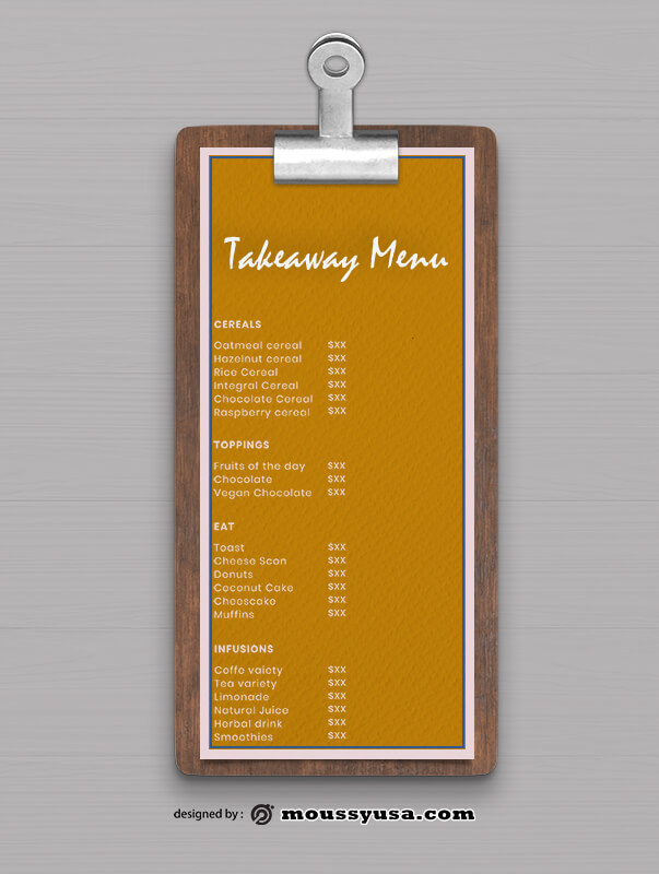 Takeaway Menu templates Design