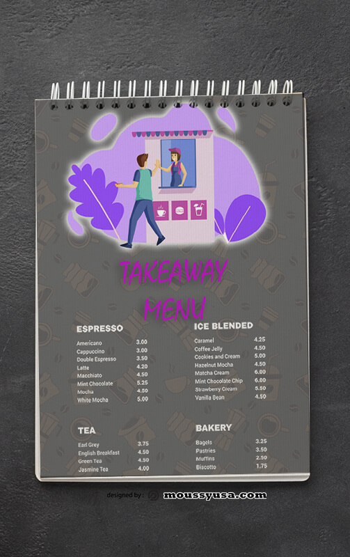 Takeaway Menu templates Example