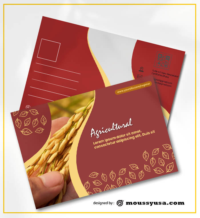 Agricultural Postcard Design templates