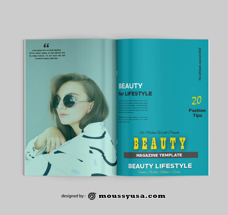 Beauty Magazine Design PSD