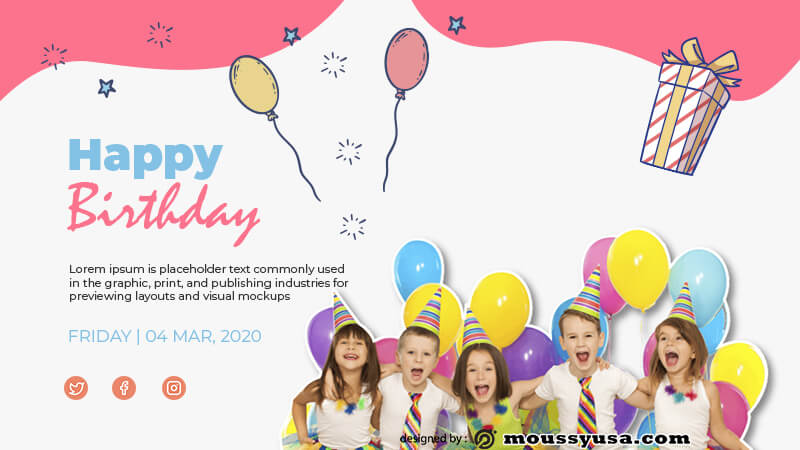 Birthday Banner example psd design