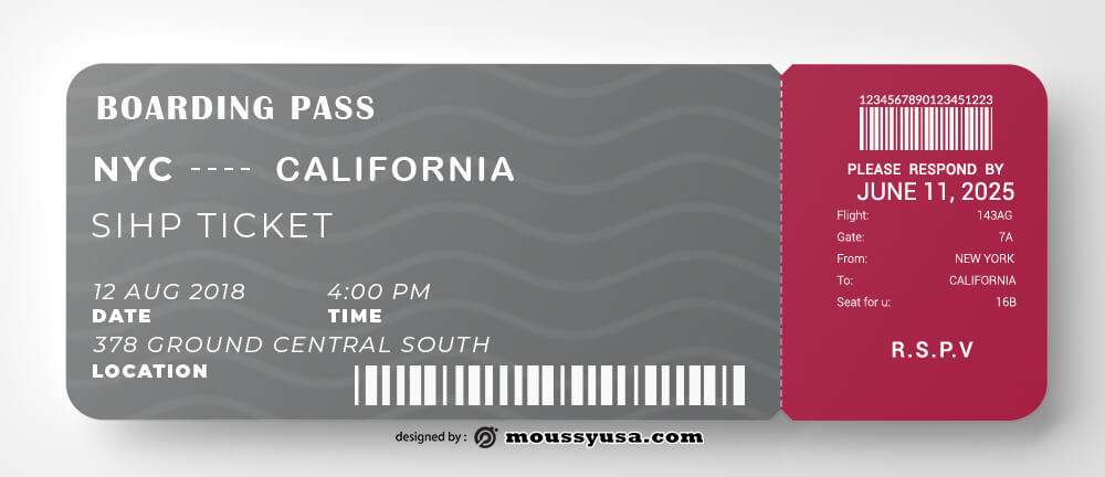 Boarding Pass in photoshop