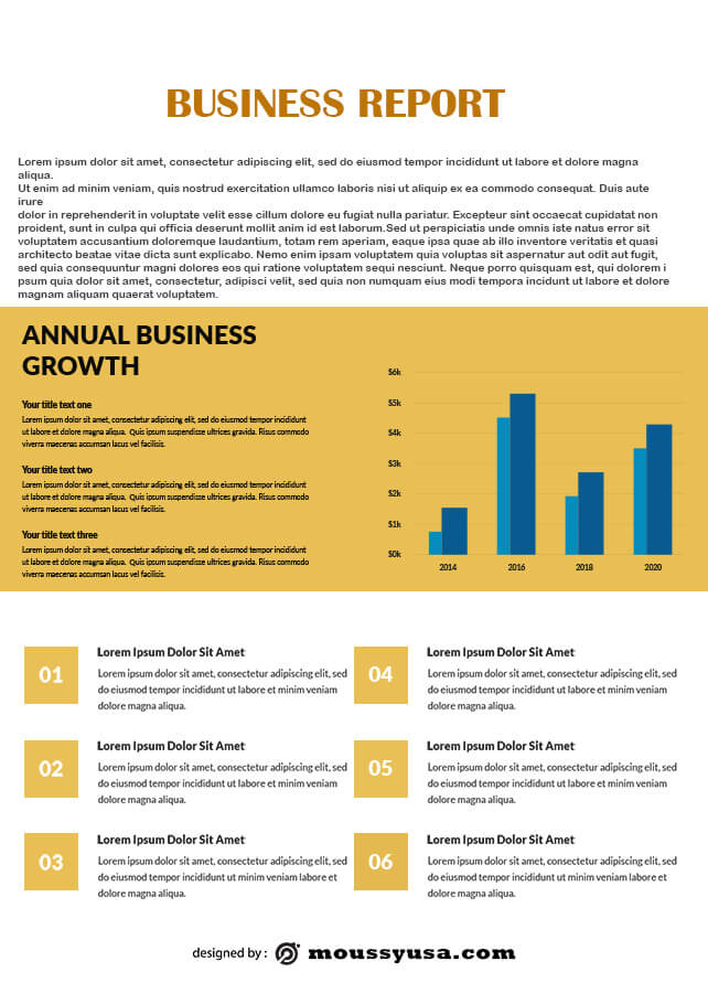 Business Report customizable psd design template