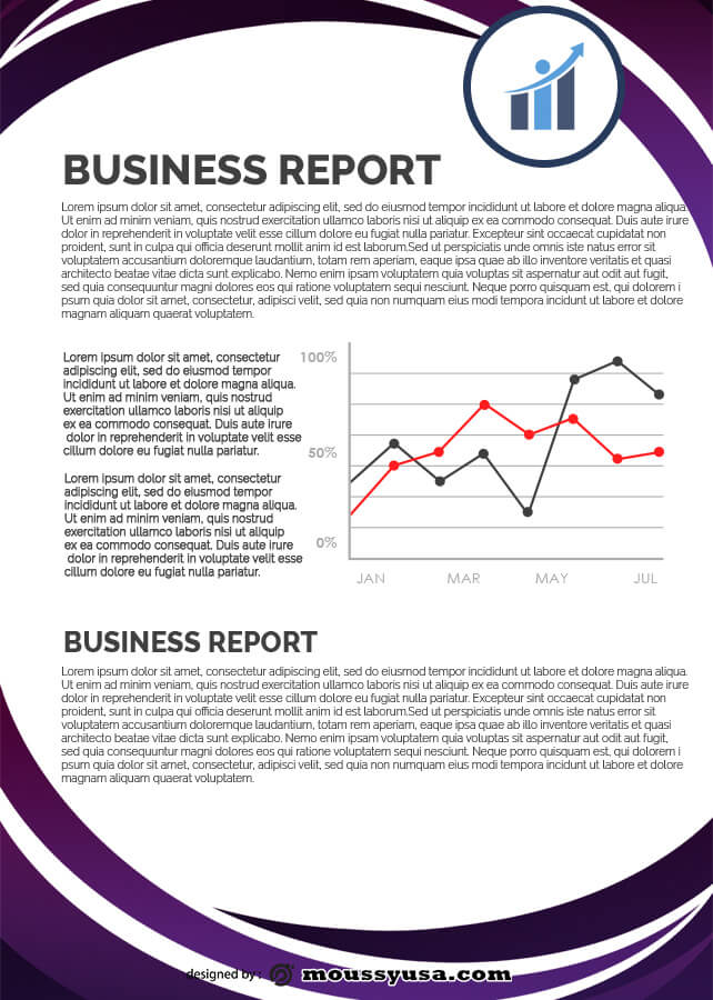 Business Report psd template free