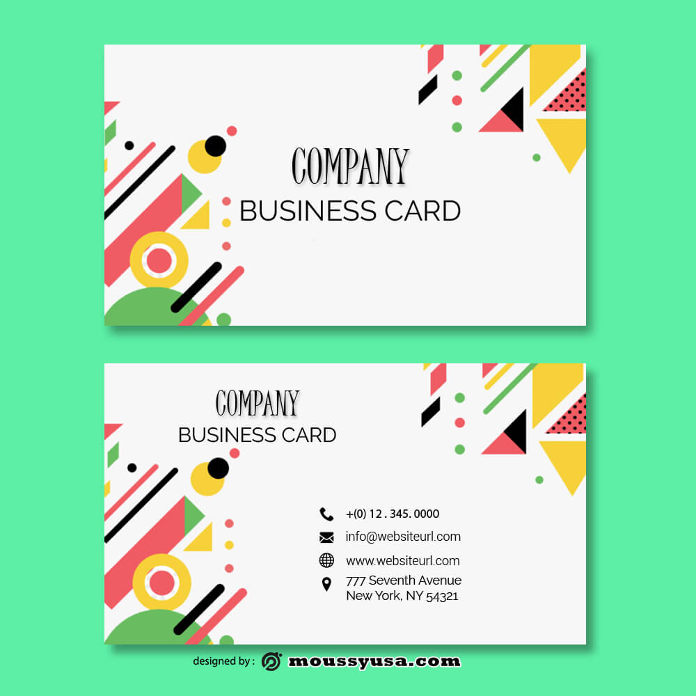 Business card Template example psd design