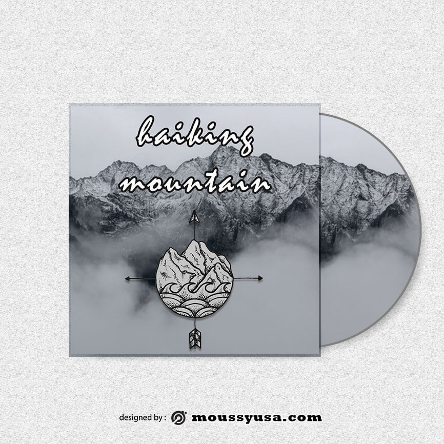 CD cover customizable psd design template