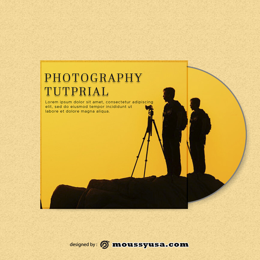 CD cover template for photoshop