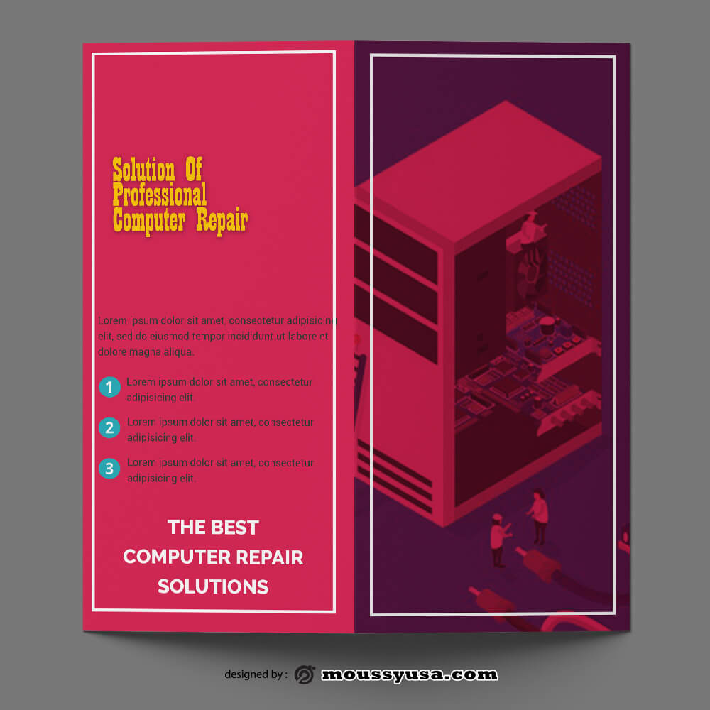 Computer Repair Brochure templates Sample