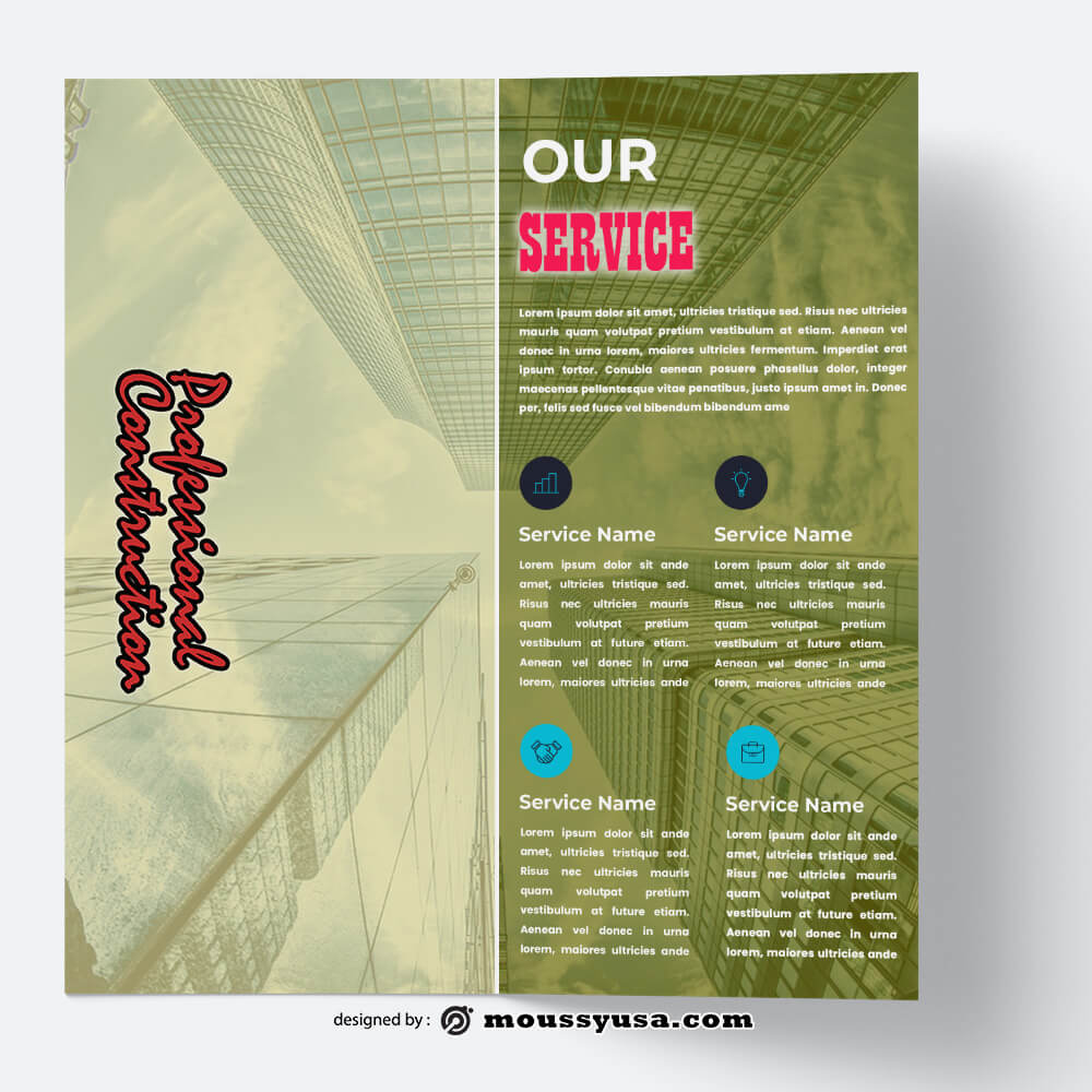 Construction Brochure Design templates