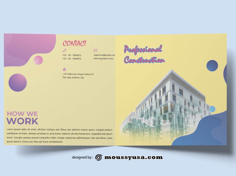 Construction Brochure templates Example