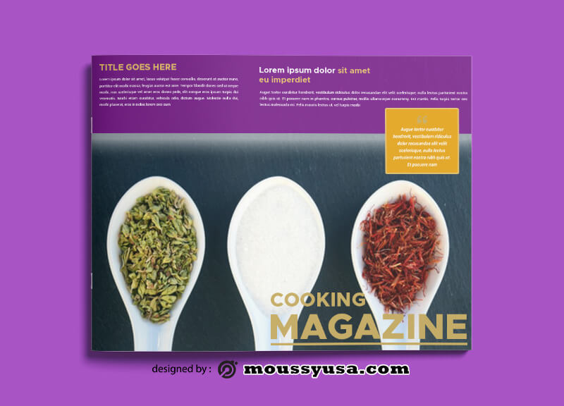 Cooking Magazine Design PSD