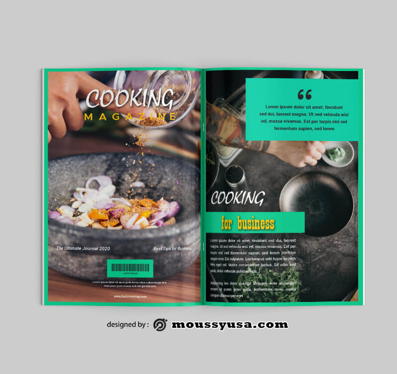 Cooking Magazine Design templates