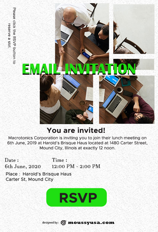 Email Invitation free download psd
