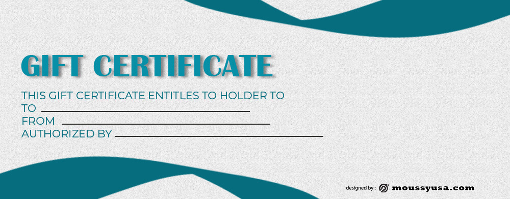 Gift Certificate Template example psd design