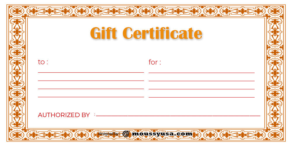 Gift Certificate Template free download psd