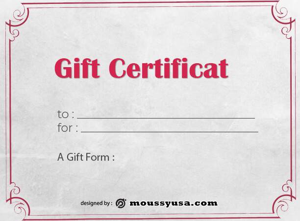 Gift Certificate Template free psd template