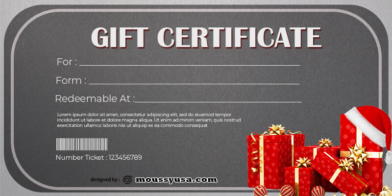 Gift Certificate Template in photoshop free download