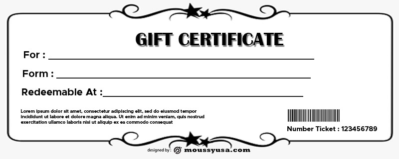 Gift Certificate Template in psd design