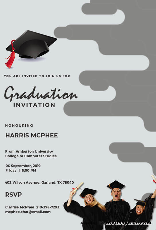 Graduation Invitation free download psd