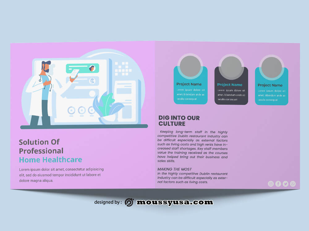 Home Healthcare Brochure templates Design