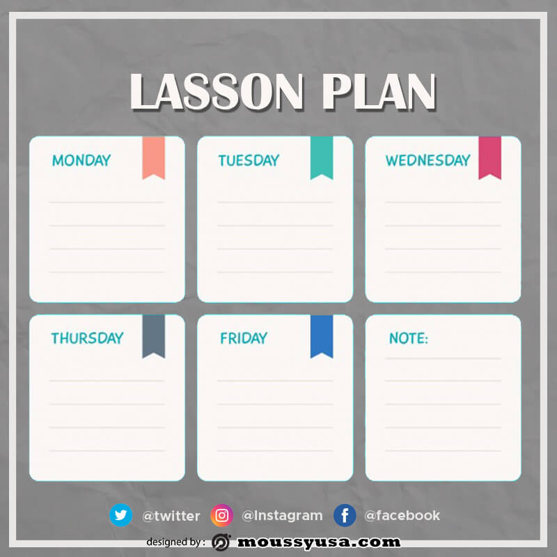 Lesson Plan free psd template