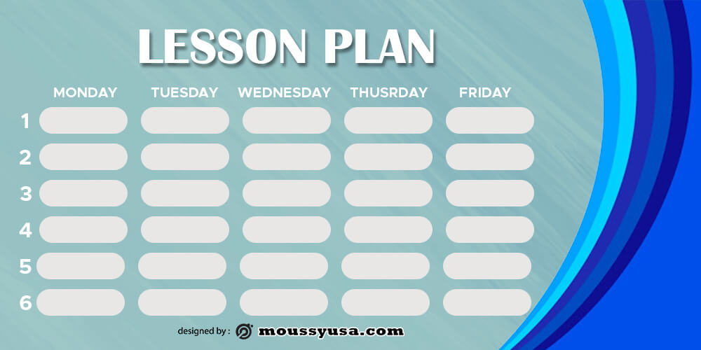 Lesson Plan psd template free