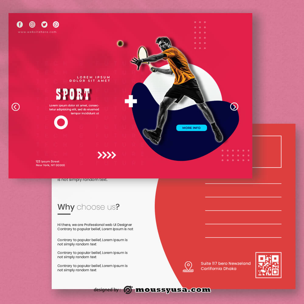 PSD Sport Postcard templates