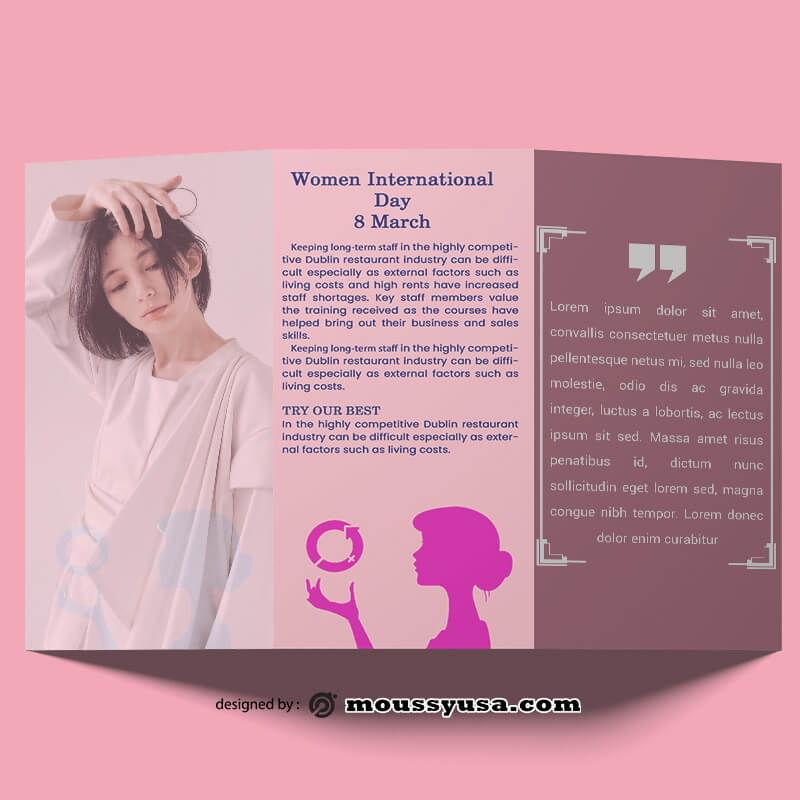 PSD Women Day Brochure templates