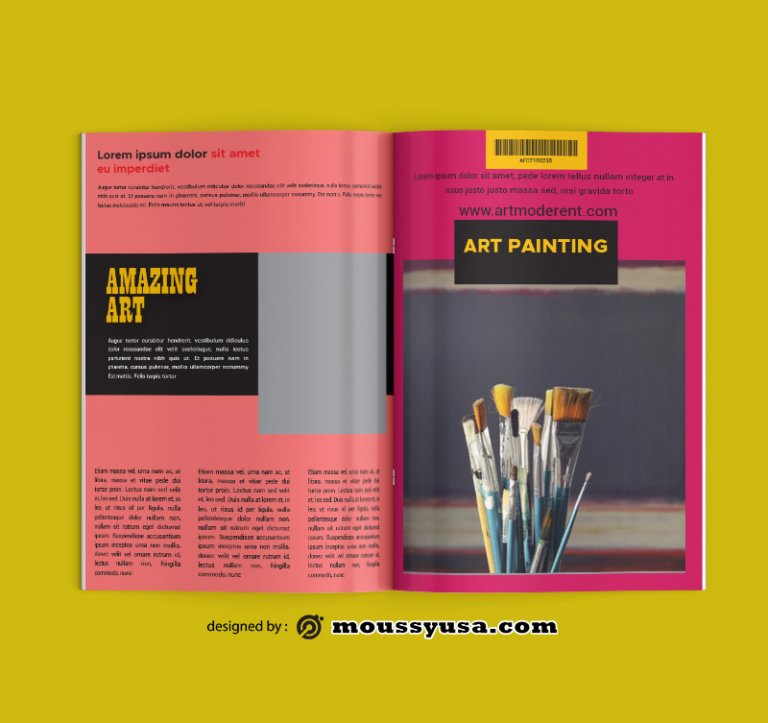 3+ Art Magazine template example psd design | Mous Syusa