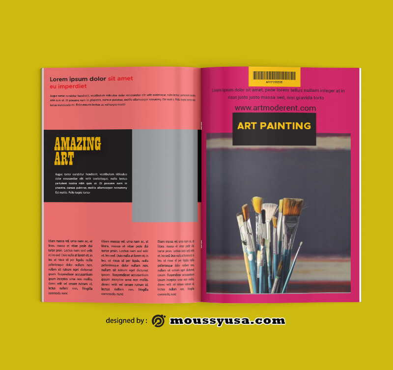 PSD templates For Art Magazine