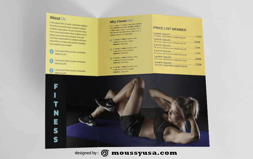 PSD templates For Fitness Brochure