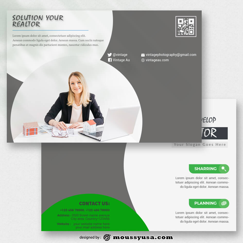 PSD templates For Realtor Postcard