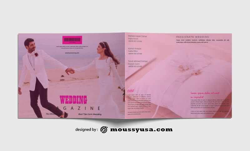 PSD templates For Wedding Event Magazine