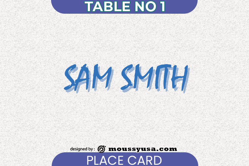 Place Card in photoshop free download