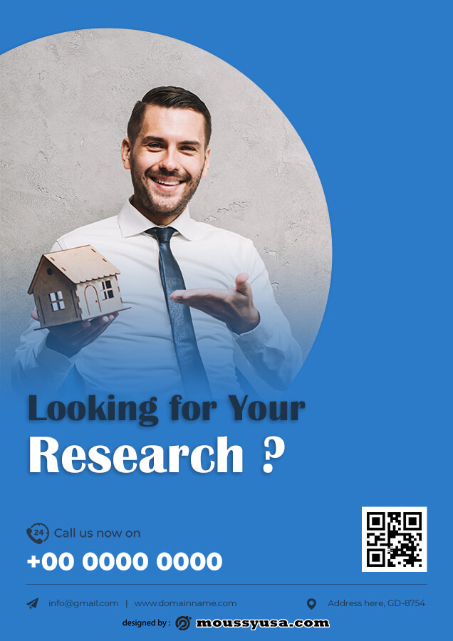 Research Poster free download psd