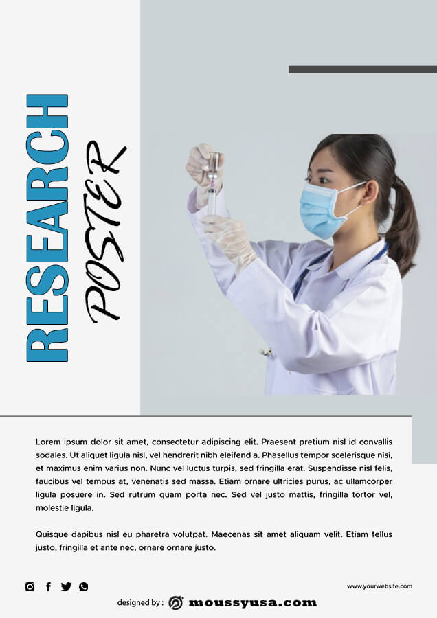 Research Poster in photoshop free download