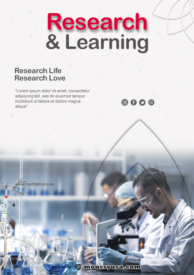 Research Poster psd template free