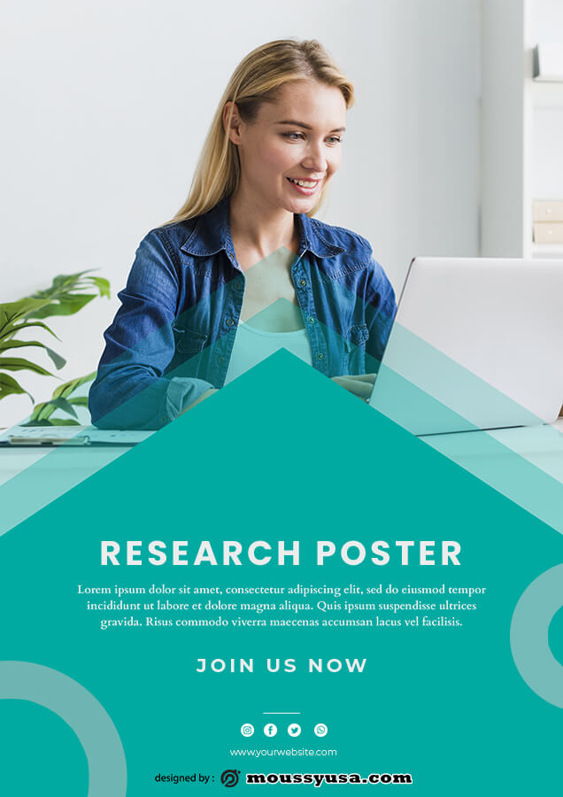 Research Poster template free psd