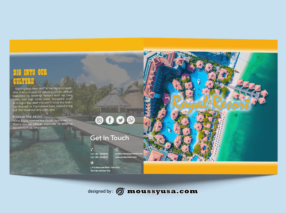 Resort Brochure templates Sample