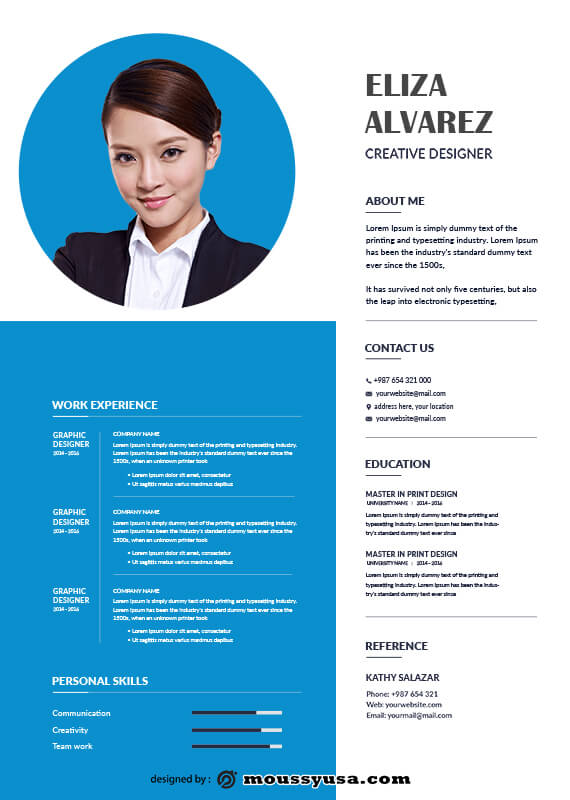 Resume Teacher in photoshop free download